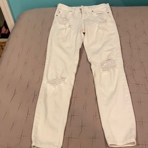 Pink Premium Jr ripped jeans